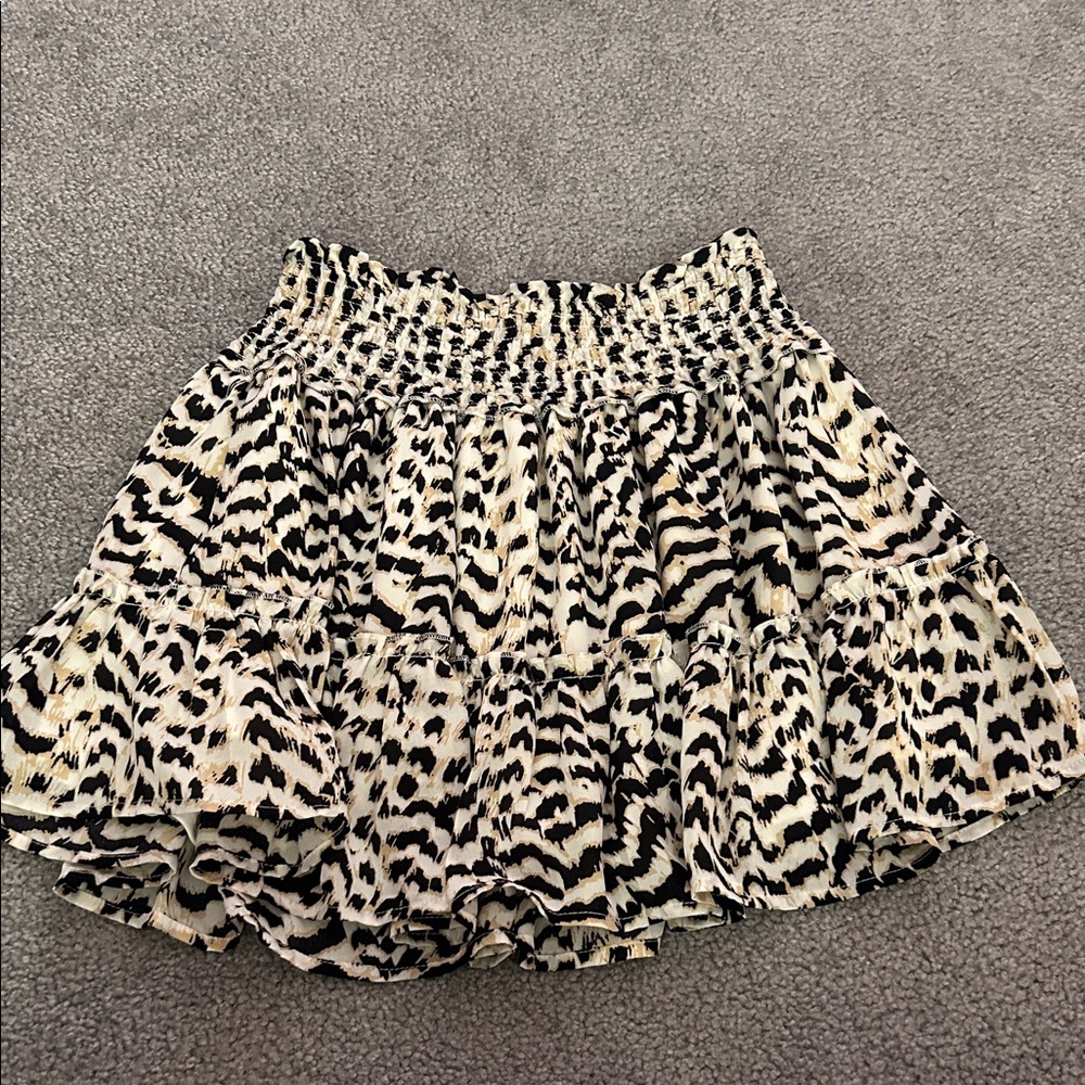Altar'd State Black and White Zebra Mini Skirt